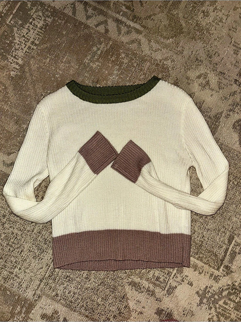 allrow Colorblock Crew Neck Sweater